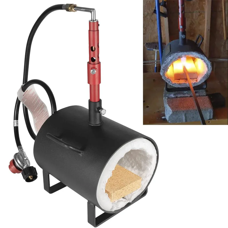 

NONY Propane Knife Forging, Farrier Furnace Single Burner, Portable Gas Forging for Knives, Forging Tools and Equipment (5Pcs)