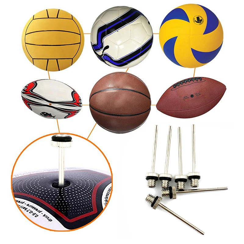 Ball Pump 6/12 Pcs Inflatable Needles Basketball Soccer Volleyball Inflatable Needles Balls Universal Pump Accessories