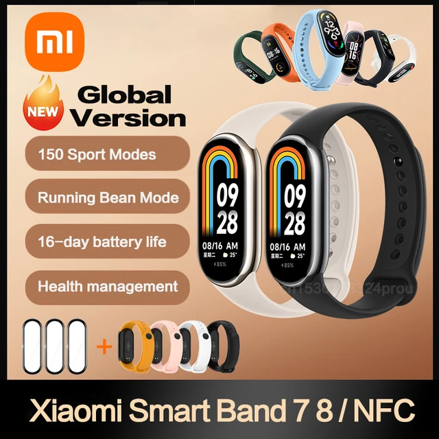 Original Xiaomi Mi Band 8 Smart Bracelet 1.62'' AMOLED Screen 150 Sport  Modes Blood Oxygen Fitness Tracking Bluetooth Smartband