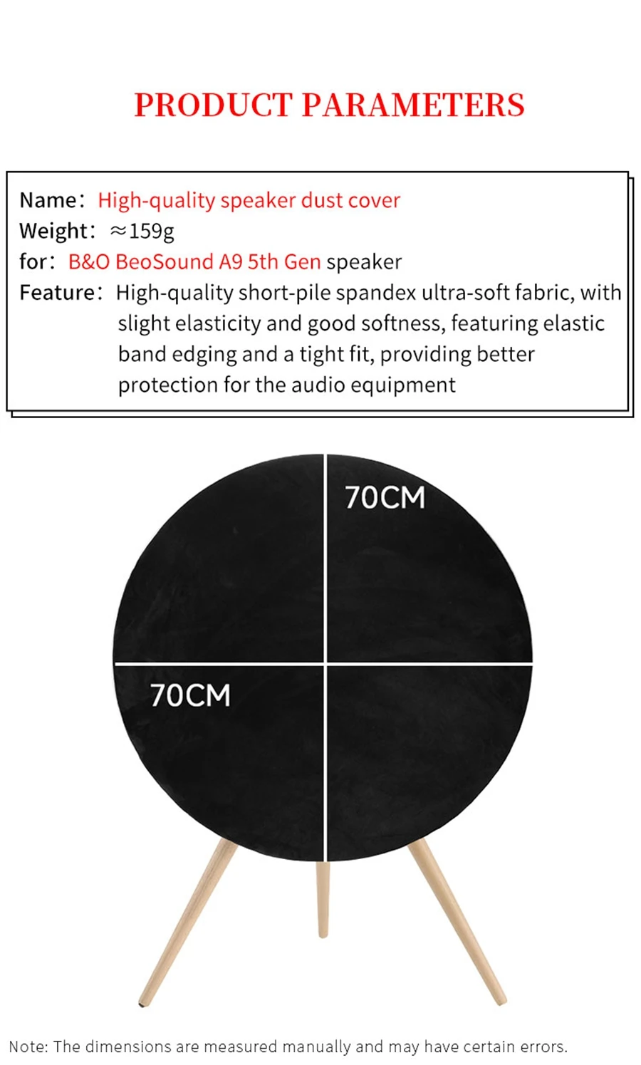 Quality Protective Cover for B&O Beosound A9 5th Gen Speaker Dust Cover BANG&OLUFSEN A9 5th Audio Dust-proof Cap Case