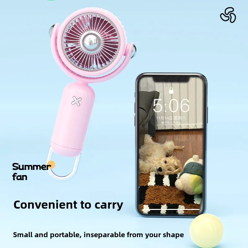 Turbo Mini Portable Handheld Fan Mini USB Charging Handheld Fan Violent Desktop High Speed Small Fan 2