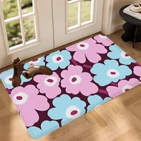 Marimekko-U-Unikko Flowers Door Mat Kids Room Bedroom Decoration Balcony Anti-Slip Doormat Living Room Doormat Area Rug 2