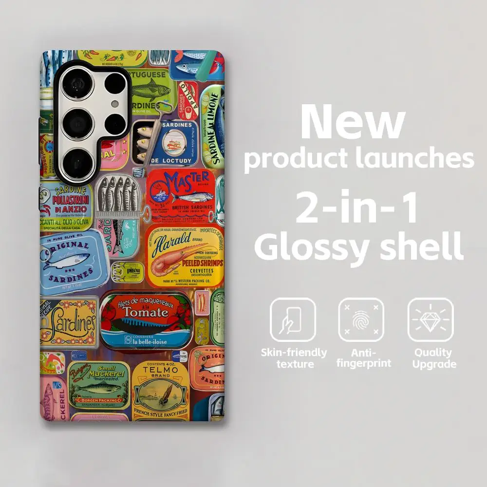 Sardines 2-in-1 Glossy Shell Phone Case