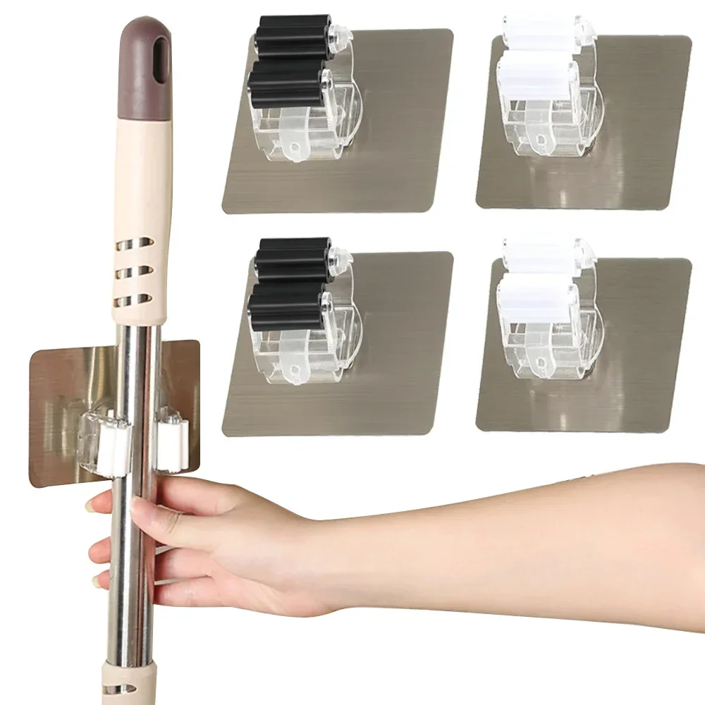 Mop & Broom Holder Wall Mounted Mop Organizer for Home