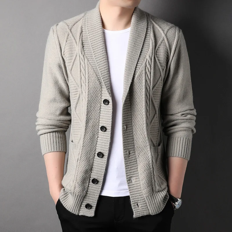 

2023 Men's Autumn Loose Lapels Cardigan Sweater