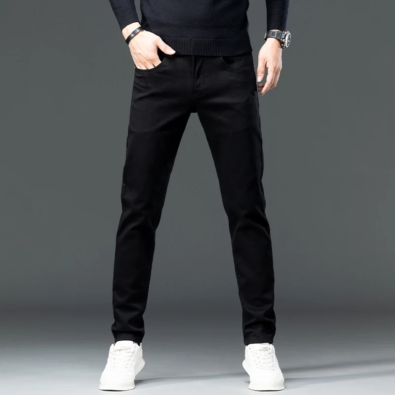 Fashion High Quality Jeans Men2024New Straight Loose Fashion Brand Casual Versatile Pants Black Daniel