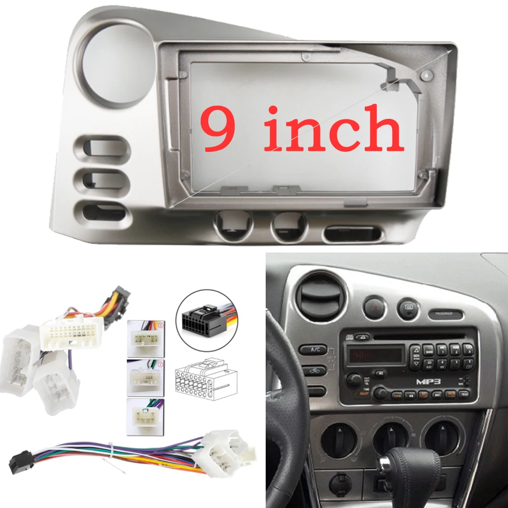

9 inch Car Fascia Radio Panel for TOYOTA Matrix 2003-2008 Dash Kit Install Facia Console Bezel Adapter Plate 9inch Trim Cover
