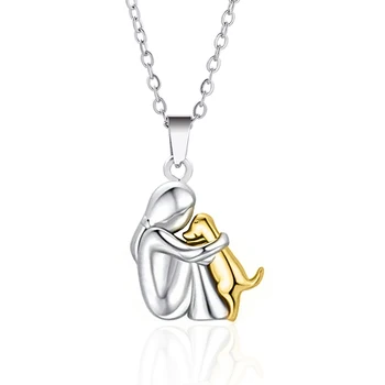 Dog Cute Little Girl Necklace Pendant Jewellery 1