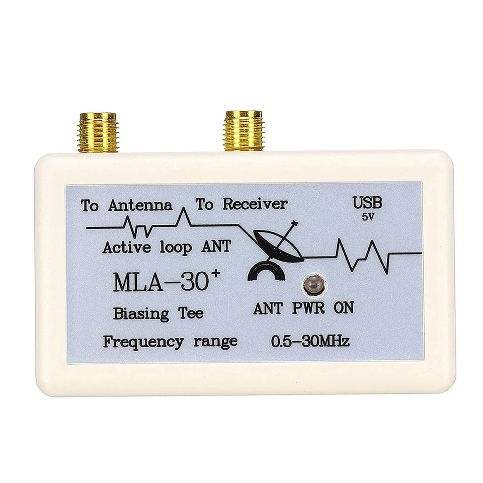 SIUKE Loop Antenna Set MLA-30+ - Antenne di Ricezione Attiva a Onde Corte Medie a Basso Rumore Con Frequenza 0,5-30