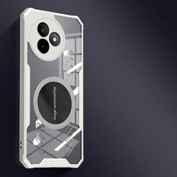 Magnetic Dragon Totem Transparent Graphene Cooling Case with Enhanced Heat Dissipation for Redmi K80 Ultra (White)