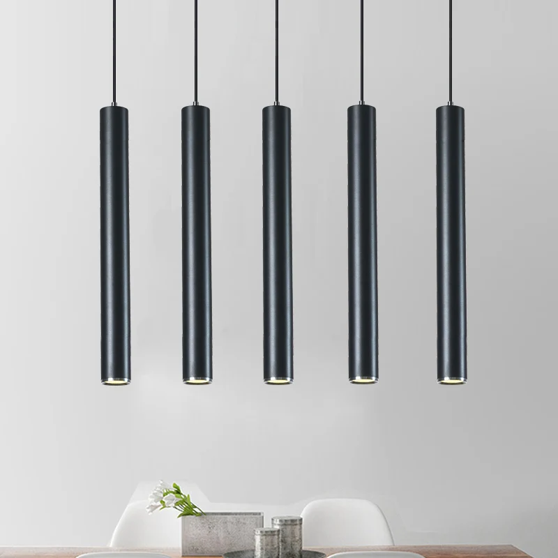 

Cylindrical Chandelier Northern Europe led lamp hanging kitchen dining room lamp bedroom long tube lamp bar decoration lamp