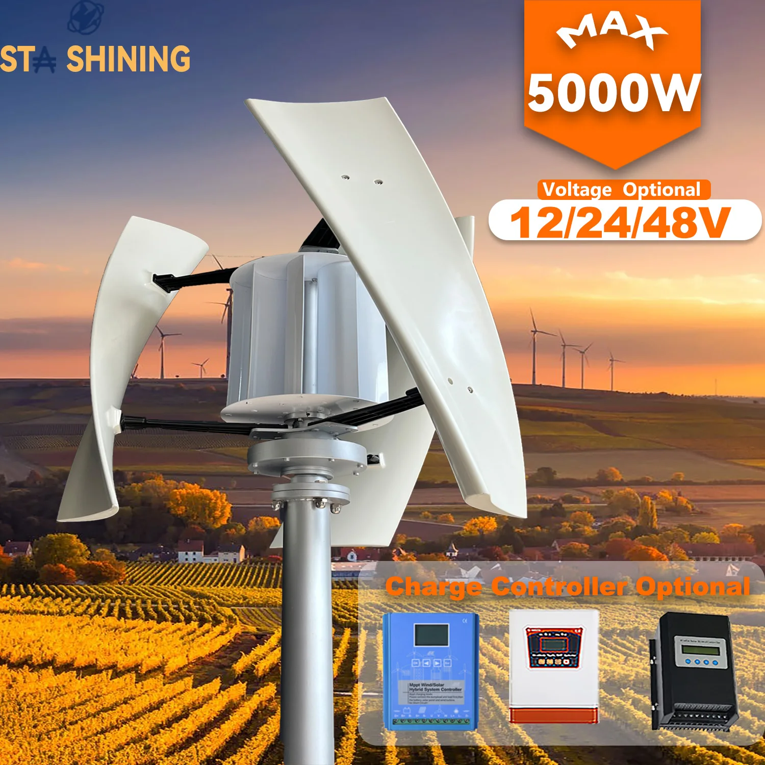 XYOTIC Windturbinegenerator Windgenerator 80 0W 1000W Wind Power Turbines Generator 1 2v 24v Windmolengenerator For Boot Met Mppt Controller Lage Ruis Lage Windsnelheid Start Windmolen Voor Thuis Buiten