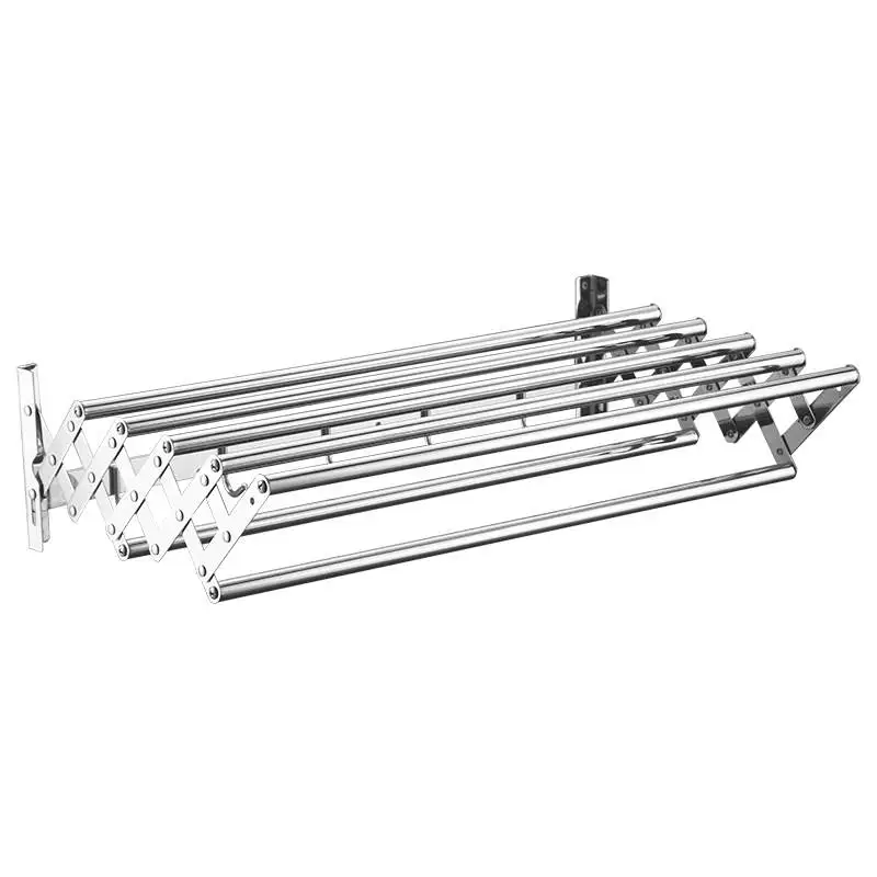 Wall Mounted Clothes Drying Rack Rustproof Retractable Collapsible Laundry Drying Rack Space-Saving Wall for Laundry