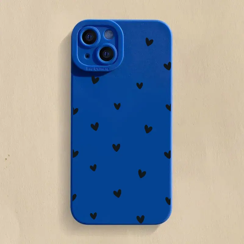 Black Love Heart Phone Case For iPhone 17 16 14 15 13 12 11 Pro Max X XR XS 7 8 15 16 Plus SE Shockproof Silicone Soft Cover - Image 10