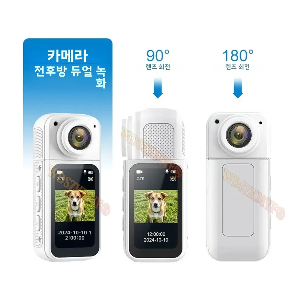2.7K 180 ° 회전식 렌즈 야외용 WIFI 미니 카메라 미니 스포츠 카메라 자석 끈이 있는 디지털 비디오 휴대용 비디오 레코더