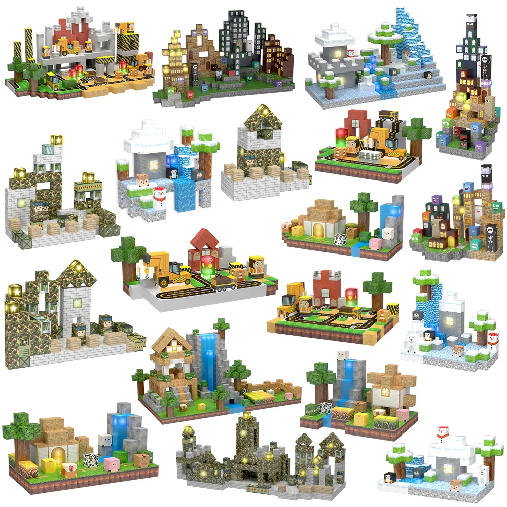 Magnetic Blocks Kid DIY Building Toys Build Mine Magnet World Set for Boys Girls STEM Montessori Sensory Cubes Toddlers Gift 2cm