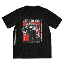 

Jojo Bizarre Adventure Jotaro Kujo T-Shirt Men Graphic T Shirts Emo Clothes Dio Brando Tshirt Cotton Gothic Anime Clothes