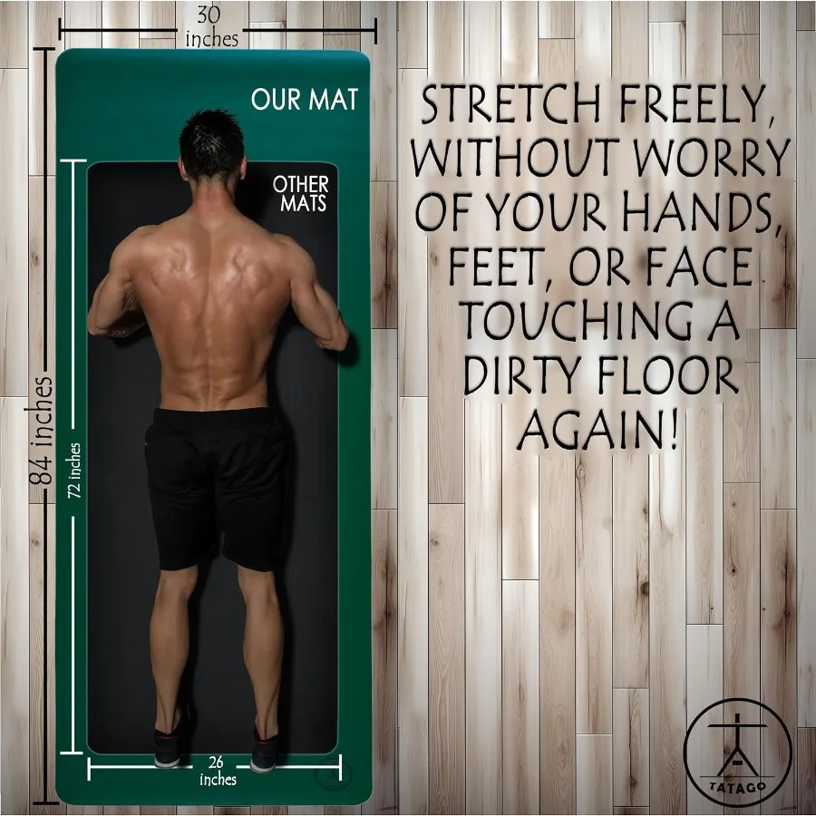 XL Non-Slip Natural Rubber Yoga Mat 2