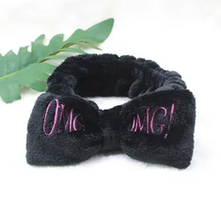 Elegant Bowknot Headband for Women - Versatile Skincare & Beauty Accessory (Black)