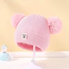 Autumn Winter Baby Warm Knitted Hats with Pom Kids Knit Beanie Hat Solid Color Children Hat for Boys Girls Accessories 4