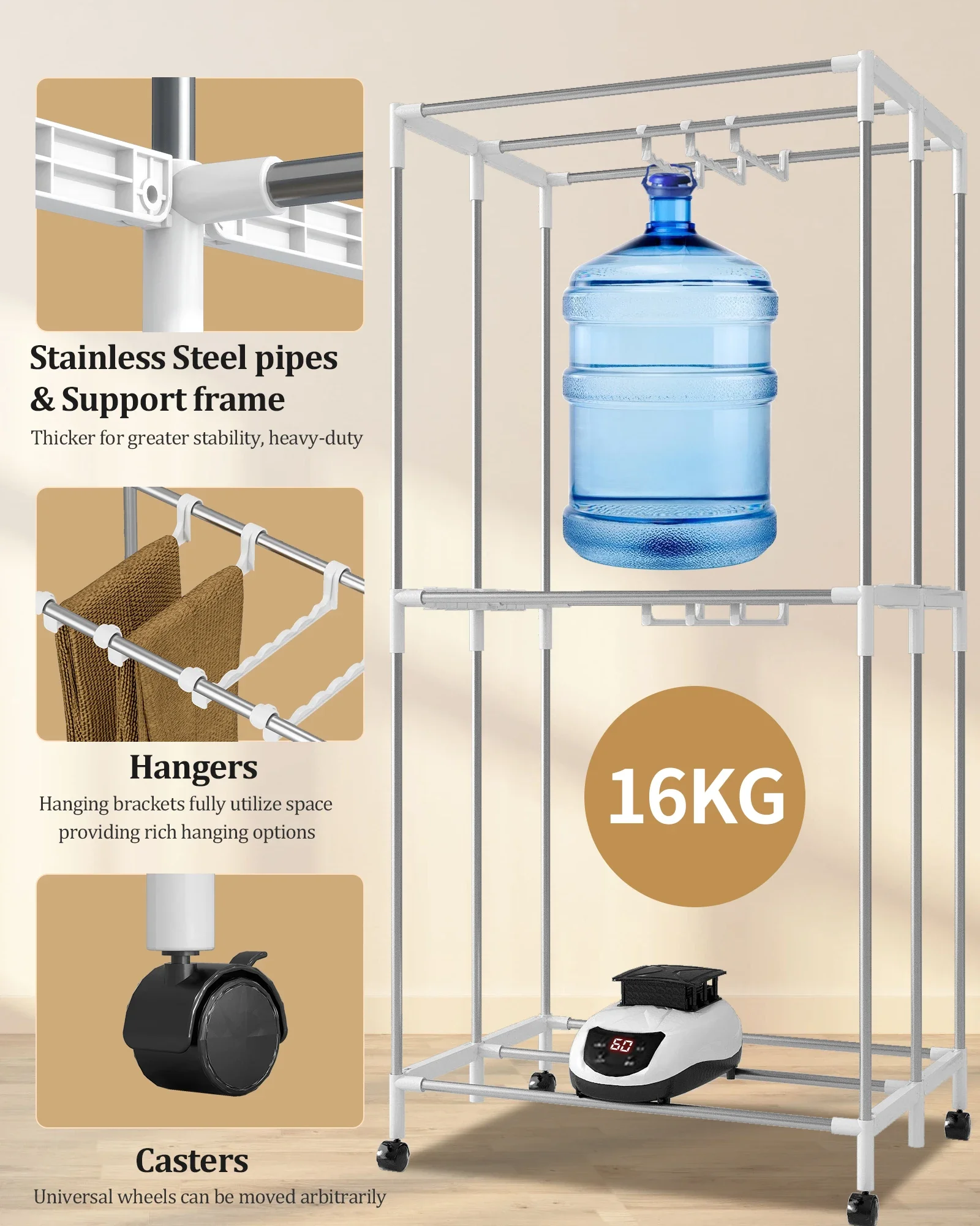 110V-220V Portable Electric 15kg Folding Clothes Dryer Machine Fast Drying Machine