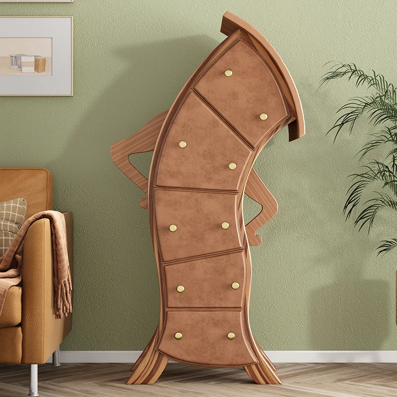 American Country Chest of Drawers Solid Wood Retro Bedroom