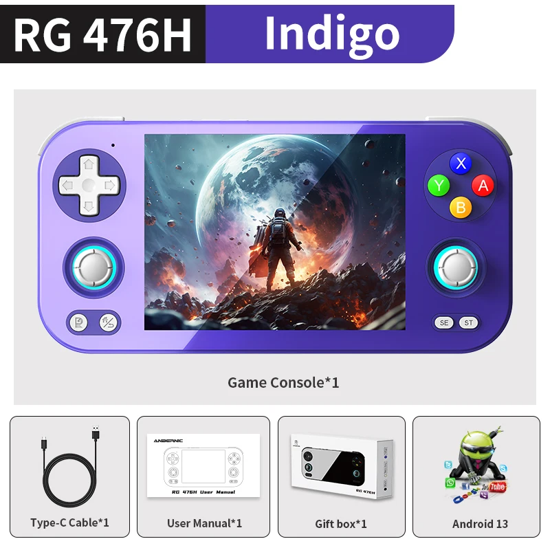 ANBERNIC RG476H Android携帯ゲーム機 4.7インチHDマルチタッチフル