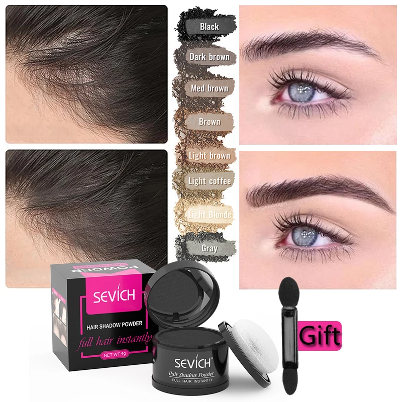 Waterproof 13 Colors Hairline Powder 4g Hair Root Cover Up Instant Modified Repair Hair Shadow Powder Makeup Concealer hair building powder hair coloring product