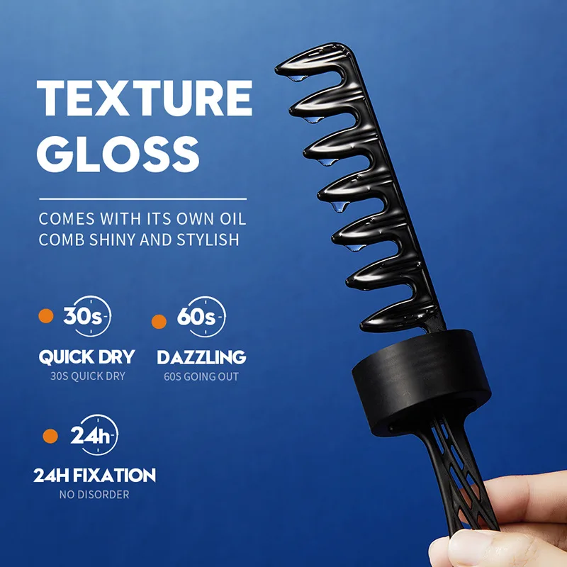 Men's Styling Oil Head Gel Natural Fluffy Fragrance Hair Wax Fluffy Hair Pomade Wax Mud Cream Salon Styling Gel Tool
