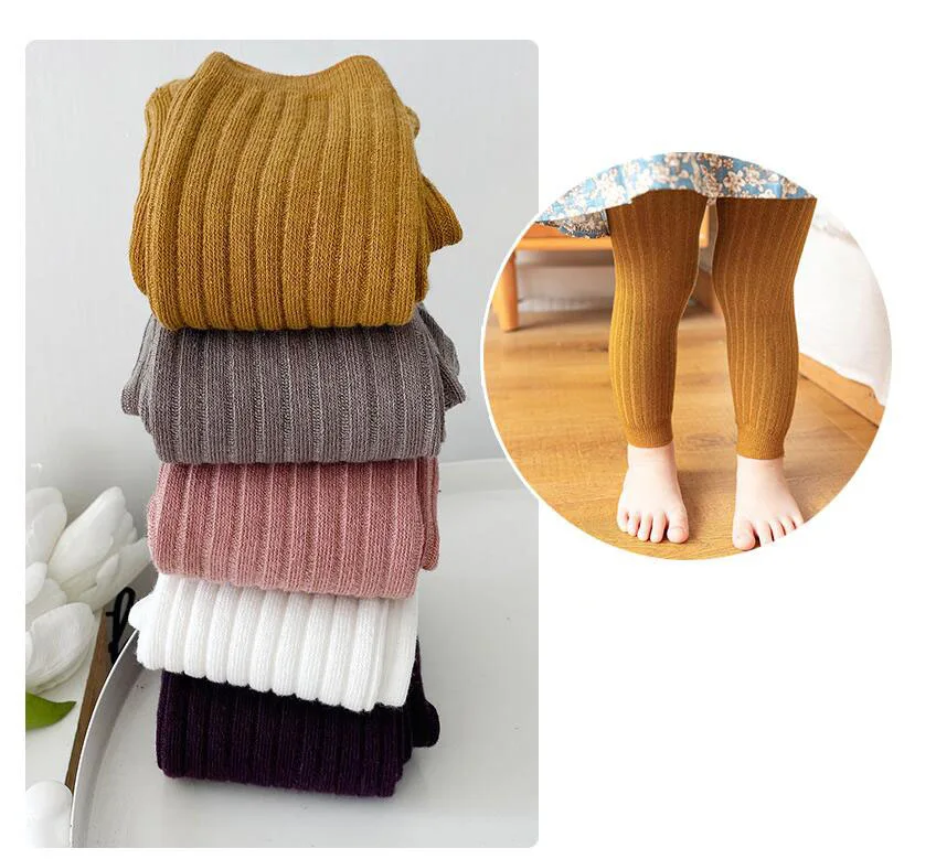 Spring Autumn Baby Pants Newborn Girls Leggings Soild Color Cotton Pants Kids Children Leggings 0-6 Years