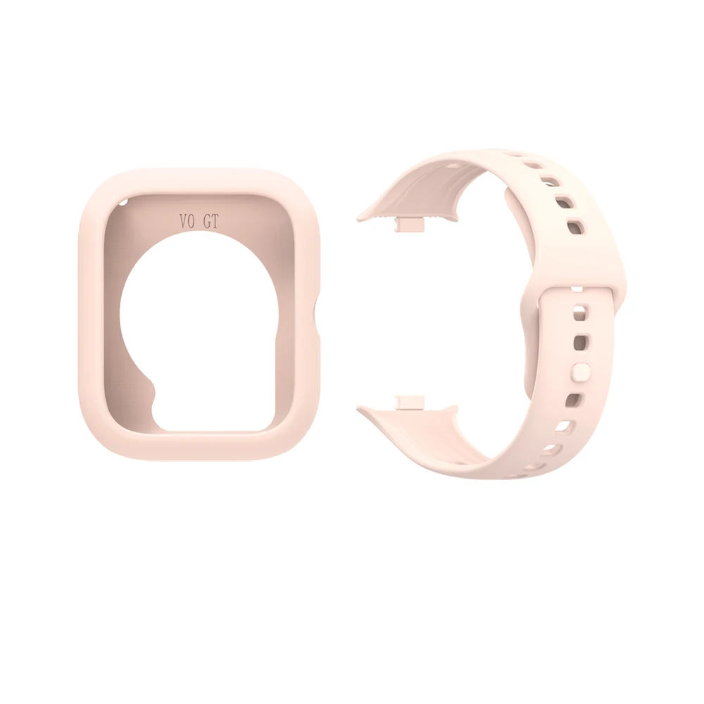 Dual-Function Silicone Sport Strap with Protective Case - Soft Replacement Band