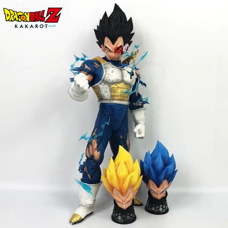 Hot 46cm Dragon Ball Z Gk Grande Tamanho Vegeta Super Saiyan Cabelo Branco  Filho Goku Ação Anime Figura Pvc Estátua Modelo Estatueta Toy - AliExpress