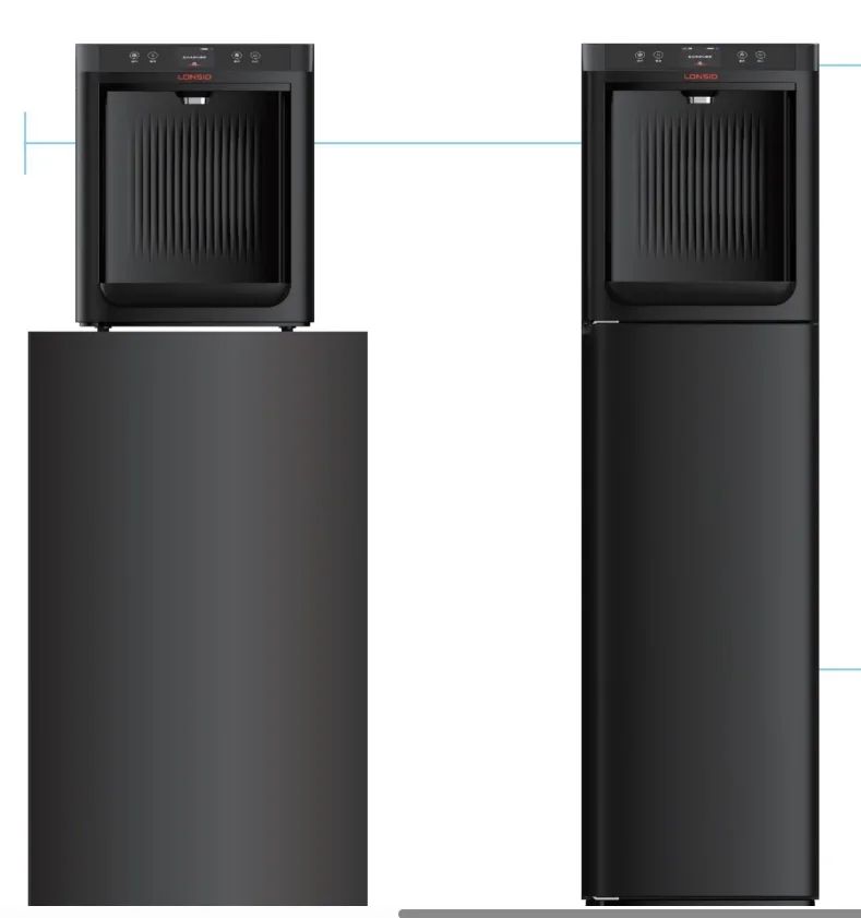 commercial standing water dispensers warm hot and cold with refrigerator or storage cabinet or with bottom load or UF RO option 4