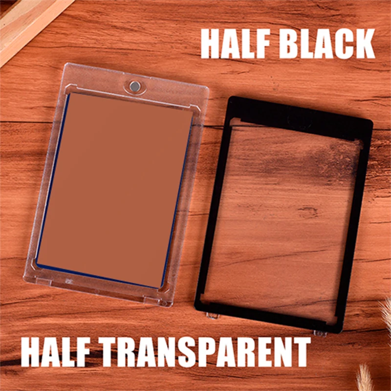 10Pcs Pack 35PT Black Border Magnetic Trading Card Holder Case One-Touch UV Protection