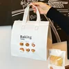 StoBag 10pcs Non-woven Insulation Tote Bag Fabric for Bread Cake Food Package Baking Keep Warm Delivery Reusable Portable Pouch 4