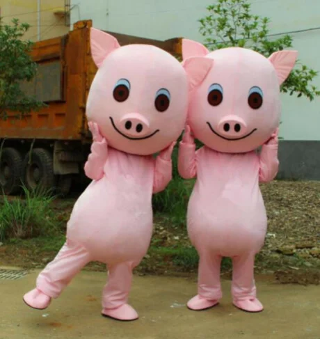 

Новинка, взрослый костюм-талисман в виде Свинки, свинки, рождественское платье на Хэллоуин, полный костюм-талисман