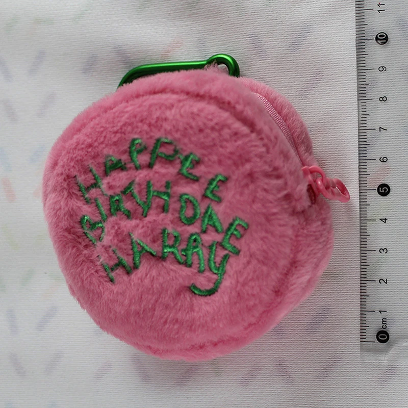 Mini Makeup Bag Coin Purse Plush Cake Bag Earphone Storage