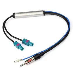 Enhanced Car Radio Antenna with AM/FM Signal Amplifier & Dual Fakra RF Capability (As shown)