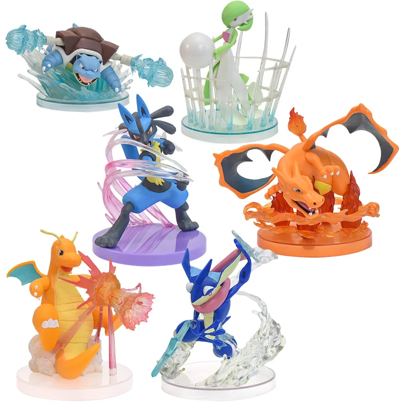 Pokemon Figure Blastoise Gardevoir Charizard Lucario Dragonite Greninja Effetti Speciali Pvc Modello Giocattoli Regalo Per Bambini