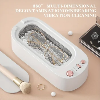 USB Rechargeable Ultrasonic Cleaner High-Frequency with Adjustable Strength And Timing Feature for Household Jewelry Cleaning 1