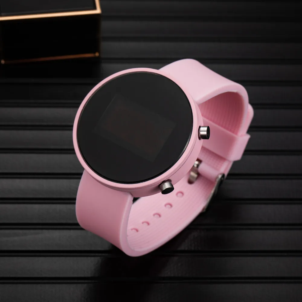 Women's Fashion LED Digital Sport Watch - Simple Round Dial, Casual Style Electronic Timepiece