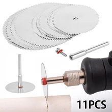 

11pcs Mini Circular Saw Blade Electric Grinding Cutting Disc Rotary Tool for Dremel Metal Cutter Power Tool Wood Cutting Discs
