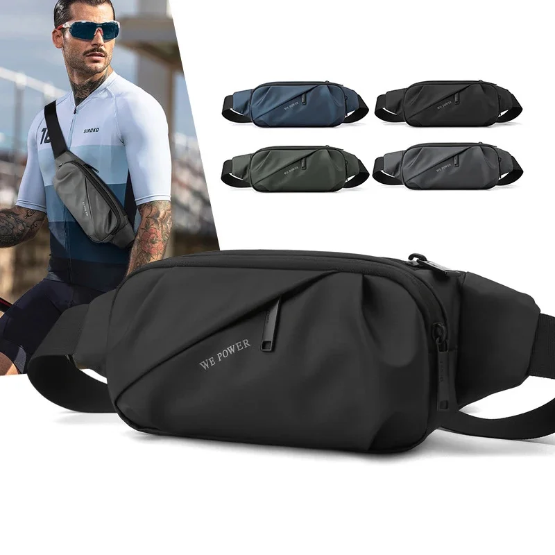 

Men Waist Belt Bag Running Waterproof Nylon Multi-purpose Travel Fashion Male Sling Chest Bum Hip Fanny Pack Bags