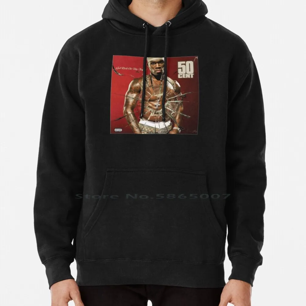 50 Cent Album Cover Felpa Con Cappuccio Maglione 6Xl Cotone 50 Cent Diventa Ricco O Morire Cercando Musica Curtis Gangster Hip Hop Logo Money Rapper