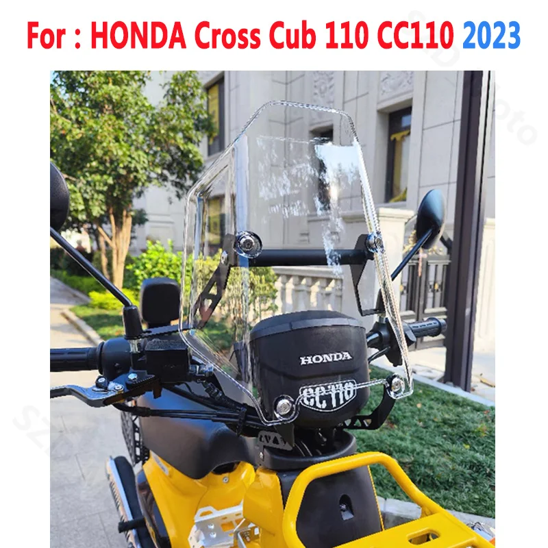 

For HONDA Cross Cub 110 CC110 CC 110 2023 Motorcycle Accessories Windshield Windscreens Wind Deflectors Viser Visor Transparent