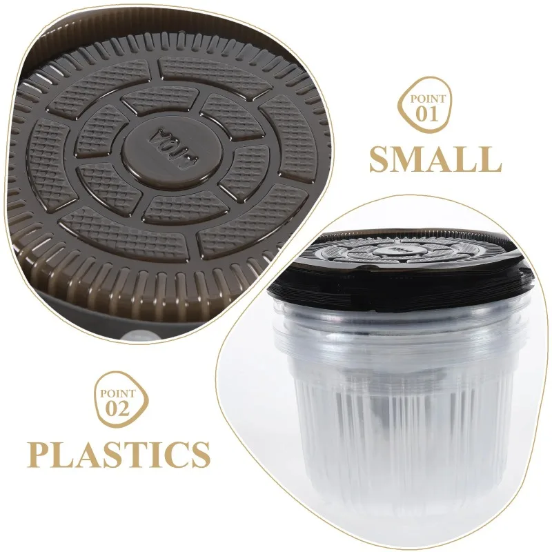 Cake Boxes 4/6/8 Inch Lids Containers Dome Disposable Cover 10pcs