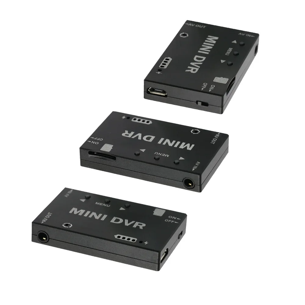 Le Mini FPV DVR enregistreur vidéo HD 720p avec batterie intégrée 400mAh monté sur un drone FPV, prêt à enregistrer.