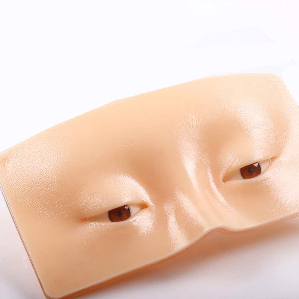 Makeup Practice Board Face Eyelashes Eyebrow Eyeshadow Training Supplies 3D Silicone Bionic Board Make Up For Beginner