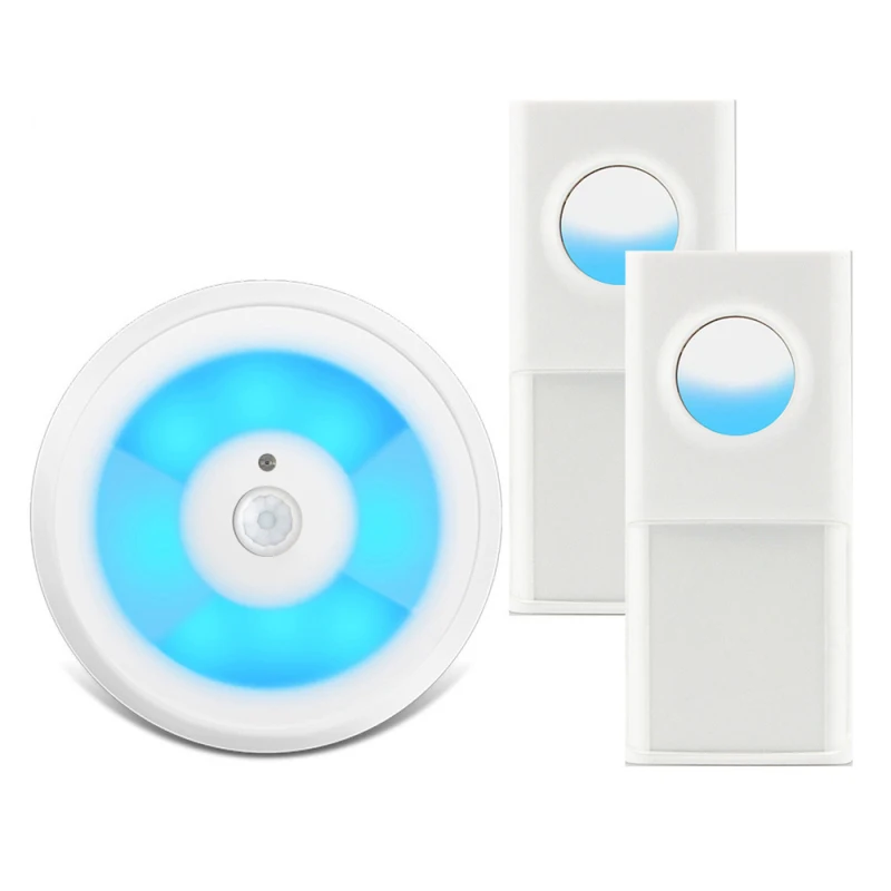 Smart Video Doorbell Wireless Cordless Ring Dong Chime IP55 Waterproof Outdoor Intercom Door Bell PIR Motion Sensor Night Light 