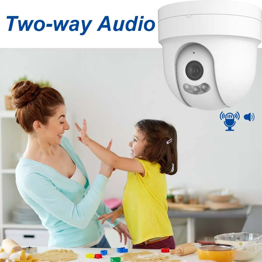 CCTV PoE Security IP Camera 4K 8MP/5MP/4MP Dome Two-way Audio Color Night Vision Onvif H.265 Video Surveillance NVR Camera 2